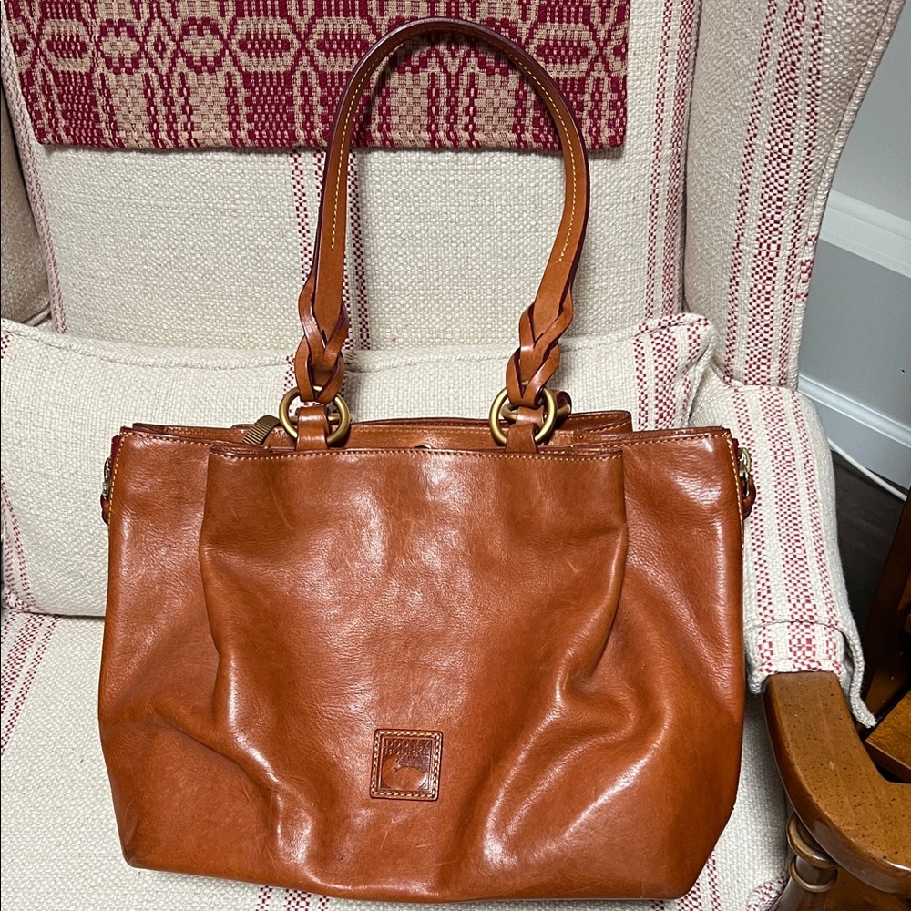 Dooney & Bourke Cognac Brown Leather Tote
